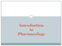 General Pharmacology