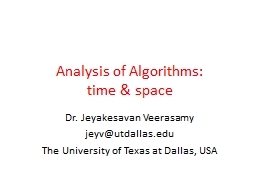 Algorithm Analysis & Time Complexity
