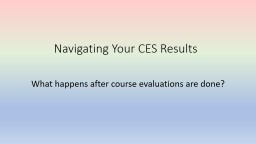 CES Results and Then Some - Wichita State University
