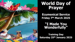 PowerPoint Presentation - World Day of Prayer