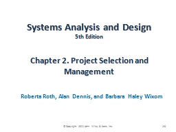 Systems Analysis and Design 5th Edition