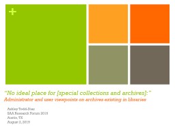 Archives in Libraries