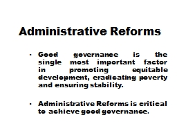 Administrative Reforms - Yashada